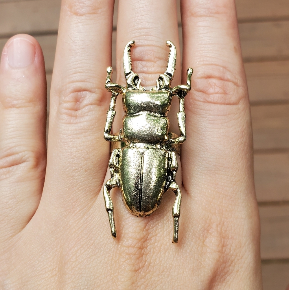 *HOST PICK NWOT *RARE* Bronze Egyptian Scarab Ring - Picture 4 of 10